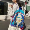 Schulbeutel Mode vielseitige Frauen große Kapazität Nylon Stoffschule Schoolbags Einfacher Freizeittrend im Freien für Reisebereich Rucksack im Freien