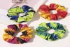 25 renk kadife saç scrunchies tiedye elastik saç bantları kargaşalı saç bağları ipler kız at kuyruğu tutucu saç pleuche şapkası m262797981