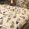 Set di biancheria da letto punti graffiti colorati set semplici copripiumini in tela da letto per le ragazze da donna letti da letto arredamento