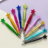 Pennor 30 50 100 PCS Cartoon Star Plastic Pen Student Writing Stationery Rotary Twist Pen Printable Logo Gift Advertising Ball Point Pen Pen