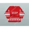 Gdsir Custom CCCP TEAM DONALD TRUMP 45 RUSSIA RED HOCKEY JERSEY FAKE NEWS NEW Top Ed S-M-L-XL-XXL-3XL-4XL-5XL-6XL