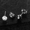 Studörhängen 2st Titanium Ear Birthstone CZ Tragus Brosket Professional för Piercing Gun Women Jewelry