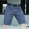 Men's Shorts Tactical Pants For Men Waterproof Outdoor Hiking Cargo Short Pant Military Casual Multi-pocket Wear-resisting Male