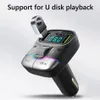 Wireless Handsfree Car MP3 Player Bluetooth Car Kit FM Transmitter Type C PD 25W Dual USB Fast Charging Car Charger GZ01