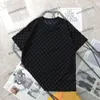 Xinxinbuy Men Designer T-shirt 2024 Italië Chesseboard Grid Jacquard Kortjes Katoen Women Gray Zwart Abrikoos XS-L