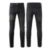 Man Jeans Designer Jean Purple Brand Skinny Slim Fit Luxury Hole Ripped Biker Pants Pant Stack Mens Womens Trend Trousers YT9I