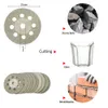 32pcs Mini HSS Diamond Rutgs Discs Set Ultra Thin Saw Blades Установите круглые режущие диски для деревообработков для стеклянной древесины 2023