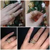 2 -stcs Wedding Rings Huitan Nieuwe aankomst Twist Cross Finger Ring voor vrouwen jubileumring Dagelijkse draagbare veelzijdige klassieke Twine Rings dropshipping