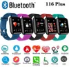116Plus Smart Watch Band Armband Color Touch Screen Bluetooth Armbands Armband verkliga hjärtfrekvens Blodtryck Sleep Smartwris7238822