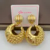 Ohrringe Drop Ohrringe Frauen Modeschmuck 18k Dubai Gold Farbe Äthiopischer afrikanischer Stil für Hochzeiten Engagement für Partyaccessoires
