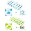 Moules de cuisson Silicone Ice carré plateau 2 plateaux de pack avec couvercle pour l'eau du congélateur autre boisson