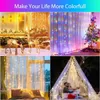 RVB Smart LED LUMILES LUMIÈRES DE CHROIS DE DÉCORATION APPIRATIVE USB GARLAND COURTAIRE FAIR LAMPE MARIAGE CHAMBRE DE VERIEURS OUTERDOOR 240329