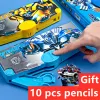 Set 2020 Boy Girl Transformation Multifunction Pencil Case Cartoon Creative Largecapacity Pencil Case DubbleSide briefpapier Box