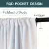 2st 3D Natural Landscape Printed Curtain Rod Pocket Curtain, Semi Blackout Dekorativa gardiner för vardagsrum sovrum kontor hem dekoration