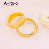 Wedding Rings Gold Color Couples 21k Plated Dubai African Arab Mens Womens Engagement Vintage Accessories