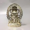 Decoratieve beeldjes Oude Chinese Tibet Silver Hdiamond Boeddha -standbeeld