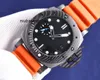 Horloges Designer koolstofvezel hoogwaardige heren Watch 47 mm automatische mechanische beweging roestvrijstalen kast lederen band 50m