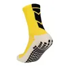 Chaussettes de poignée non glissées sporte des chaussettes de compression en silicone en bas de football de football de basket-ball pour adulte