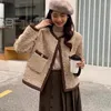 Women's Jackets Autumn Winter Women Lamb Fleece Coats Thicken Warm Cardigan Korean Fashion Short Button Up Female Elegant Outerwear 1988