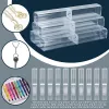 Caisses 20pcs crayon crayon clear boxes bacspoint pens bac cadeau en plastique crayon coffret carré plateau carle de styl