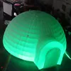 grossist utomhusaktiviteter 5m 8m svart uppblåsbar igloo Dome Party Tält med LED -ljusstrukturverkstad för evenemangsfest bröllopsutställning