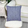 Pillow Home Decor Embroidery Geometric Cover Grey Blue Yellow Abstract Decorative Case Sham 45x45cm