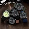 Wristwatches Men Original Xi Sprand Watches Fashion Nylon Band Army Sports Date Quartz Watch Erkek Barato Saat Montre Homme Black