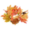 Candle Holders Fall Decor Maple Wreath Door Hanging Rings Party Ornament Front Harvest Festival Wreaths