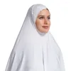 Ethnic Clothing Eid Hooded Long Khimar Women Muslim Abaya Hijabs Burqa Head Scarf Islamic Prayer Garment Ramadan Overhead Shawls Wrap