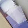 Koperty 200 szt. Matte PVC puste przezroczyste wizytówki plastikowe wodoodporne bez drukowania do pisania w szkolnym dostawach biura szkolnego