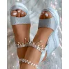 Sandalen Nieuwe Summer Woman Wedge Sandals Platform Rhinestone Elegant Outer Cozy Peep Toe High Heel Sandalen Dames Vis Mondschoenen