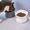 För kattskålar upphöjda för kattskålar för mat och vatten med basstativssats