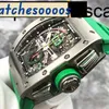 Assista a um movimento de cerâmica automática mecânica Dial de cerâmica Swiss Movement Top Quality RM11-01 Data Voo de tempo Voo de volta 50x42.7mm40p8