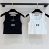 女性スポーツベストレター刺繍短いスタイルデザイナーノースリーブベストファッションカジュアルTシャツ