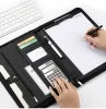 Padfolio A4 Leather Expanding File Folder Office Business Document Organizer Holder Padfolio Brief Case Portfolio With Ipad Zipper Bag