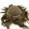 Toupees 100% Indian Remy Human Hair Hony Blonde Free Style Hairpiece Replacement For Men Full Swiss Lace Toupees