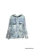 Designer High Version B Family's Graffiti Pattern Printed Men's and Women's Denim Jacket, American Street Fashion Instagram Jacket NSLY