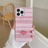 Colorful Metal Logo Phone Case Straw Mat Woven Texture For Iphone 14 11 Pro Max 12 13 Xs Xr Color Blocking Half Wrap Cover