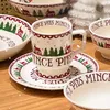 Mugs Christmas Niche Design Ceramic Mug Light Luxury And Simplicity Coffee Cup High-value Creativity Kawaii Exquisite Beautiful