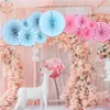 Decoração de festa 6pcs/lotes listra papel fã Fã de aniversário Casamento de parede de parede