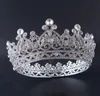 Europese en Amerikaanse highend bruid Kroon Legering diamant ronde kroon Koningin Hoofdbanden trouwjurk Accessoires Hoofddeksels Jewelry1703251