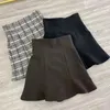 Kuzuwata Verano Japonés Mujer Falda Alta Cintura All-Match Mini Faldas Mujer Retro Plaid Short Faldas Mujer 2024 Moda 240321