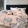 Sängkläder sätter 100 tråd räknare bomullsbroderi stil set duvet täcke täckning lakan örngott sängkläder för vuxen