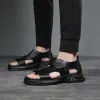 Sandales xiaomi youpin cuir sandales hommes été nouvelles mode décontractée de plage de plage de plage extérieur plate-forme non galette baskets masculins sandels