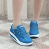 Fitnessschuhe Marke Light Platform für Frauen atmungsaktive Erhöhung Hochseaker Keil -Sneaker Damen Sport Walking Casual Sneaker