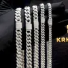 Nome KRKC Nome personalizzato Piastra a ciondolo Collana a catena VVS Diamond Cuban Cuban Nome Custom Nome Personalizzato con nome