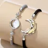 Bracelets de charme à la mode vintage Relation de la mode à la main baleine Crystal Corde tissée Moon Bracelet Femme de style coréen
