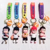 Fashion Cartoon Movie Charakter Keychain Gummi und Schlüsselring für Rucksackschmuckschlüsselkette 083566