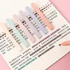 6Pcs Portable Markers Pens Colored Highlighter Pens Fluorescence Color Markers for Planner Calendar DIY Scrapbooking 896C