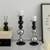 Candle Holders Stainless Steel Holder Luxury Home Ornaments Retro Romantic Table Candlelight Dinner Props Wedding Christmas Decorations